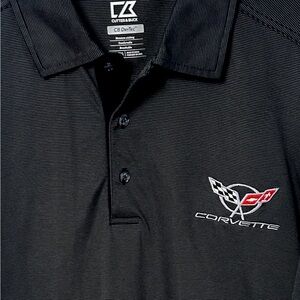CORVETTE C5 Cutter & Buck DryTec Golf Shirt -National Corvette Museum
